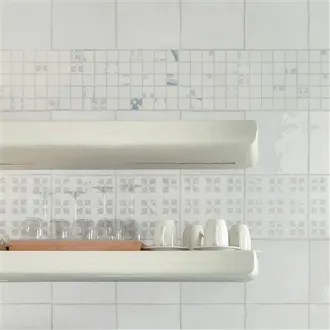 Carrelage décoratif Bianco Classico Decorazione 20x20 cm 2