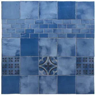 Dekorfliesen Blau Evoluzione Decorazione 20x20 cm 2