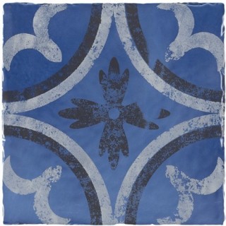 Piastrella decorata Blu Evoluzione Pittura 20x20 cm
