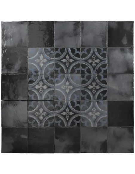 Carrelage décoratif Nero Moderno Pittura 20x20 cm