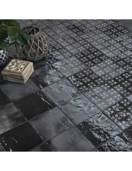 Carrelage décoratif noir Moderno 20x20 cm Carrelage décoratif noir Moderno 20x20 cm