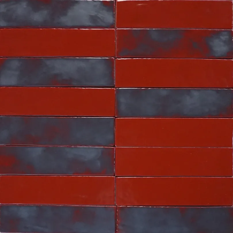 Carreau mural rouge  8X32 cm