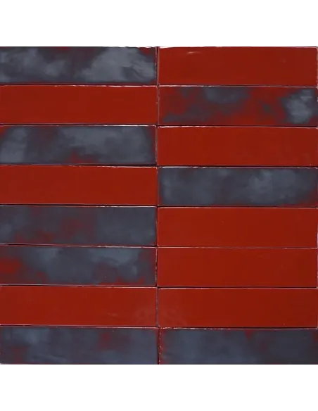 Carreau mural rouge  8X32 cm