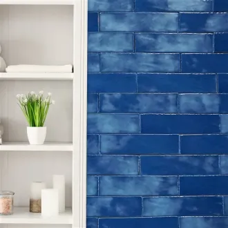 Carrelage mural bleu 8X32 cm 2