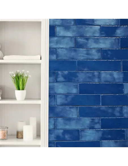 Blue subway tiles 8X32 cm
