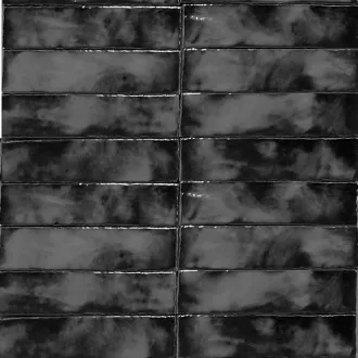 Carrelage mural noir brillant et mat 8X32 cm 2
