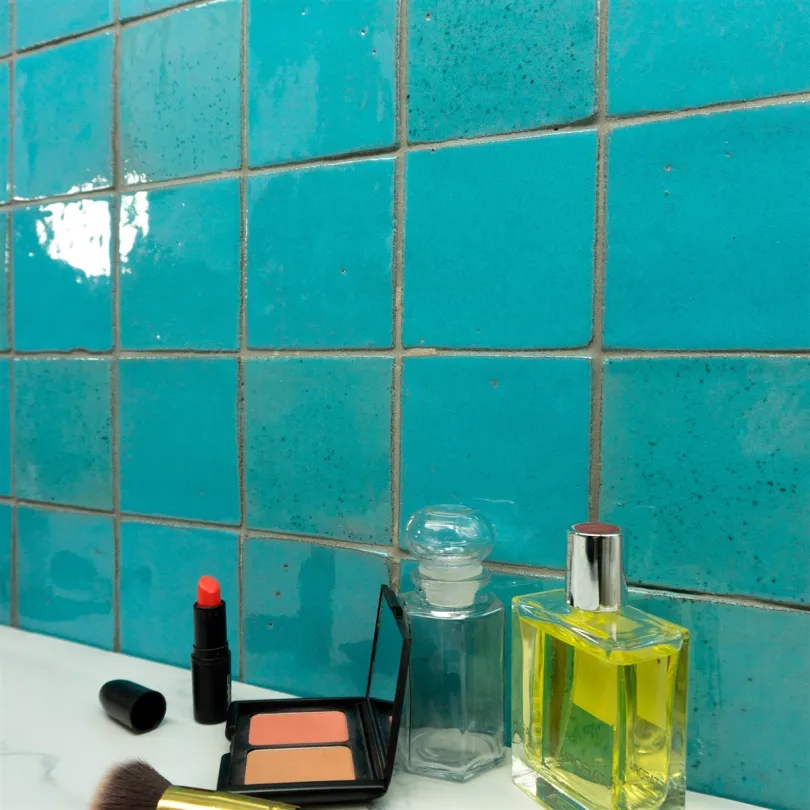 Ceramica Artistica Metallica Blue        10x10 Cm