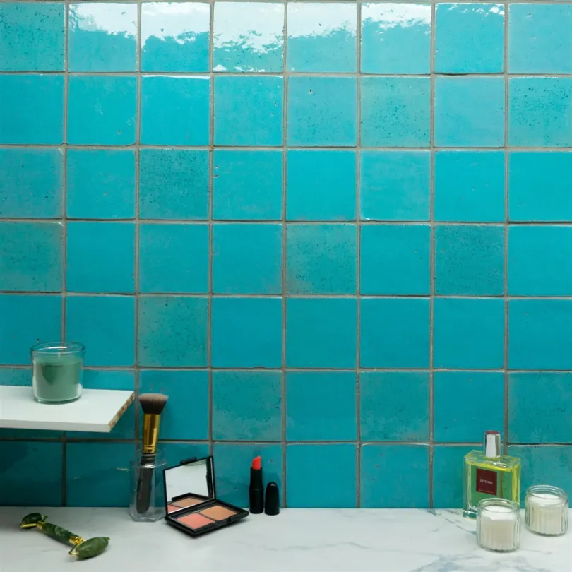 Ceramica Artistica Metallica Blue        10x10 Cm