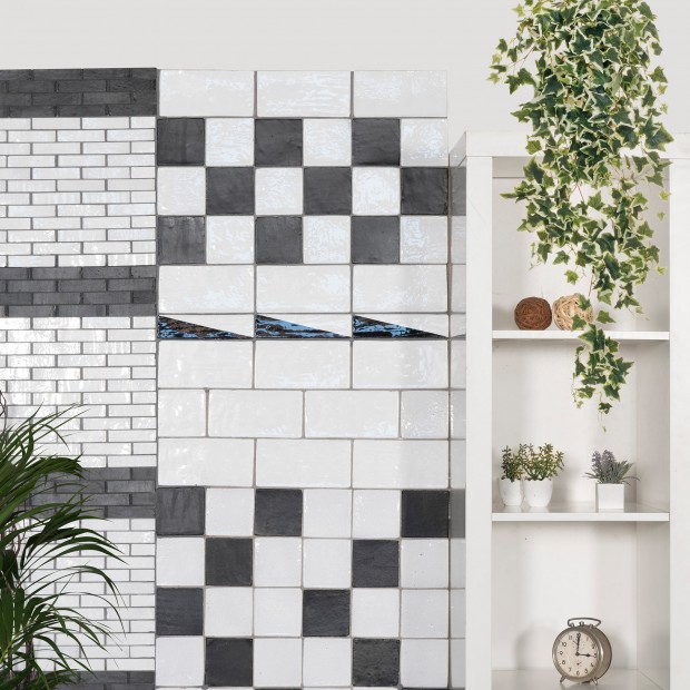 Artistic tiles Metallica White 10x20 cm