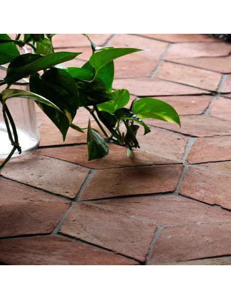 Hangemachte Terracotta Fliesen mit Behandlung Rhombus 13x23,5 cm Hangemachte Terracotta Fliesen mit Behandlung Rhombus 13x23,5 cm