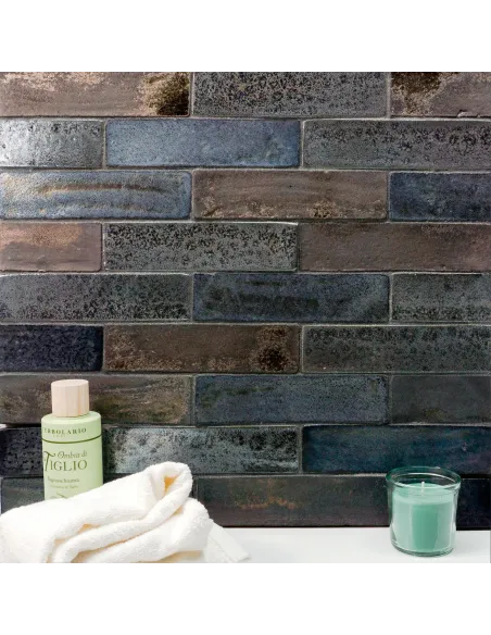 Handgemachte Dekorfliesen Metal Mix 5x20 Cm