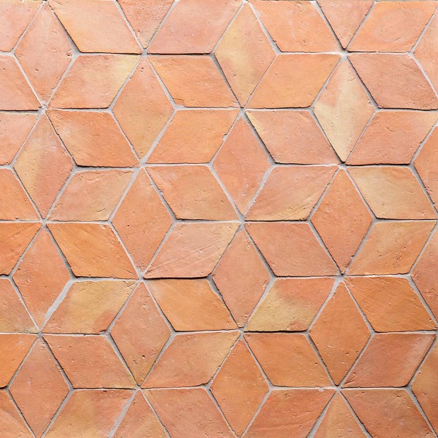 Hangemachte Terracotta Fliesen mit Behandlung Rhombus 13x23,5 cm
