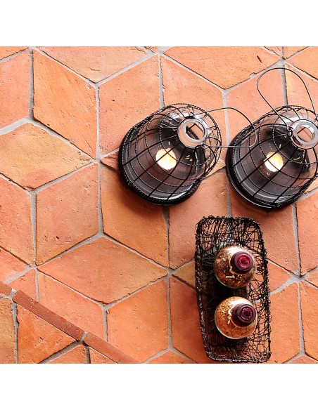 Handmade terracotta tiles with treatment rhombus 13x23,5 cm Handmade terracotta tiles with treatment rhombus 13x23,5 cm