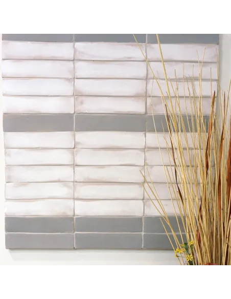 Pastel white bathroom and kitchen wall tiles 6x25 cm Pastel white bathroom and kitchen wall tiles 6x25 cm