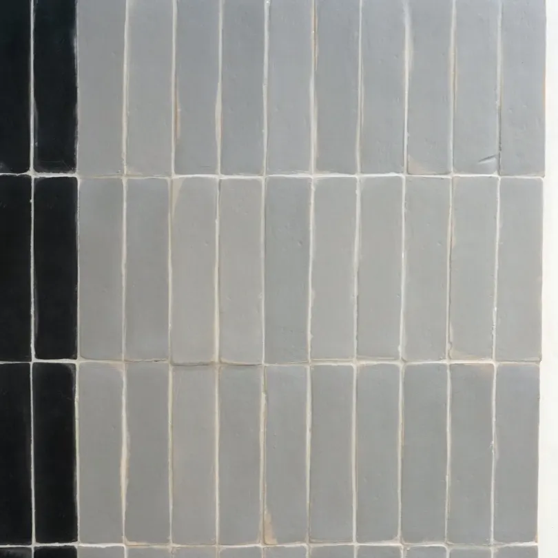 Pastel grey bathroom and kitchen wall tiles 6x25 cm