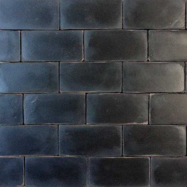 Black bathroom and kitchen wall tiles 12x25 cm