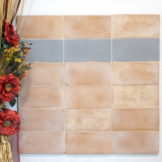 Carreaux de mur beige 12x25 cm