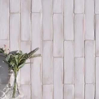 Carreaux de mur blanc 6x25 cm 2