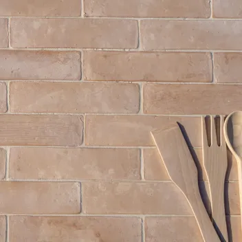 Carreaux de mur beige pastel 6x25 cm 2