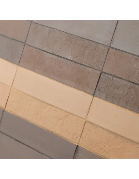 Piastrelle in cotto Terre grigie textured 6x30 cm Piastrelle in cotto Terre grigie textured 6x30 cm