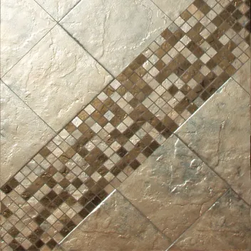 Carreau mosaïque effet métallique argentée 2