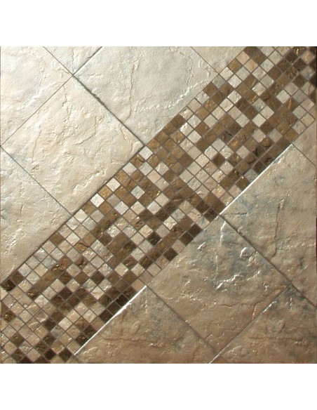 Silver-colored metal-effect mosaic tile Silver-colored metal-effect mosaic tile