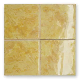 Piastrelle lucide giallo ambra 16,6x16,6 cm 2