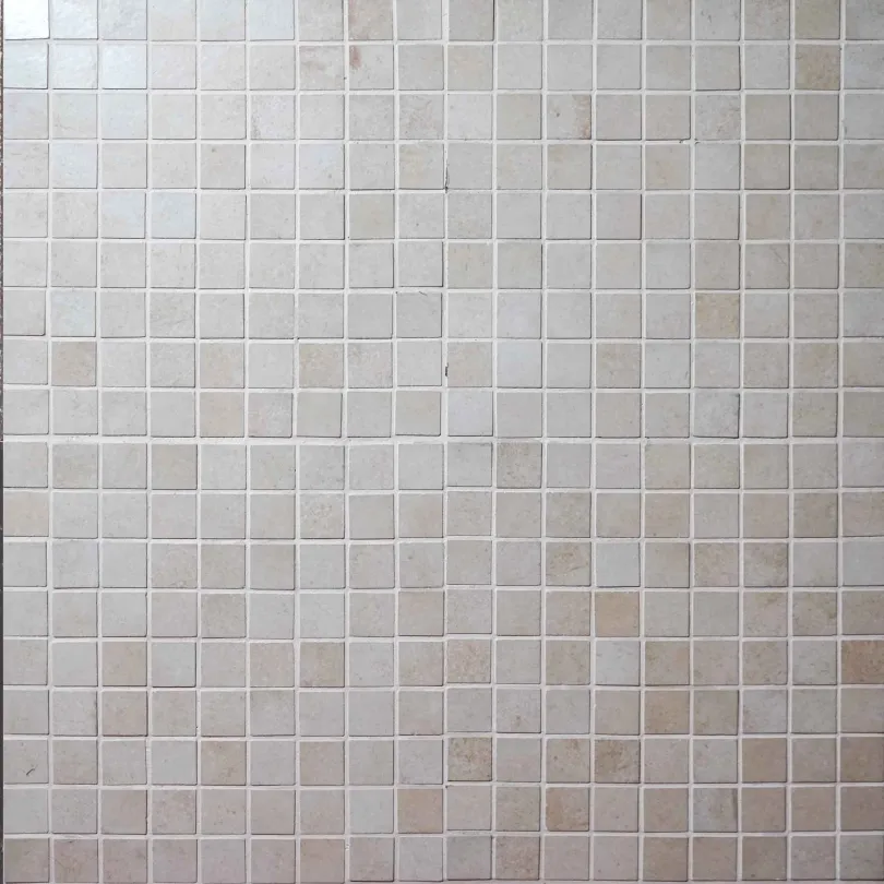 Mosaic tiles Bianco Classico 3x3 cm su Rete 30x30 cm