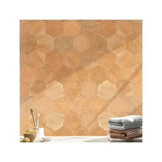 Handmade terracotta Hexagon tiles with treatment 20x23 cm