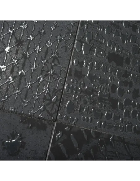 Piastrella decorativa in gres nero Laser Line 15x15 cm Piastrella decorativa in gres nero Laser Line 15x15 cm