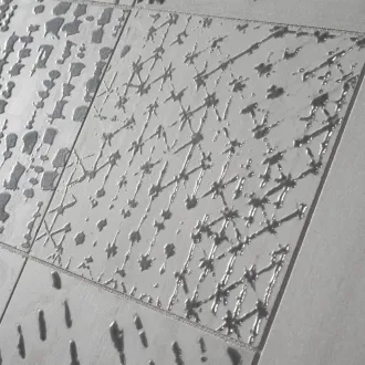Grey decor tiles Laser Line 15x15 cm 2