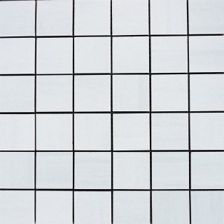 Piastrella mosaico in gres bianco Laser Line 30x30 cm