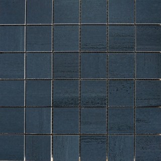Piastrella mosaico in gres nero mosaico Laser Line 30x30 cm