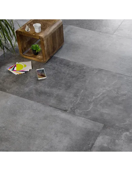 Grey antique cement effect stoneware Open Horizon 60x90 cm Grey antique cement effect stoneware Open Horizon 60x90 cm