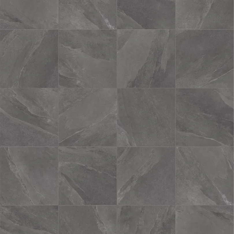 Stone effect tiles P Lime antracite 60x60 cm