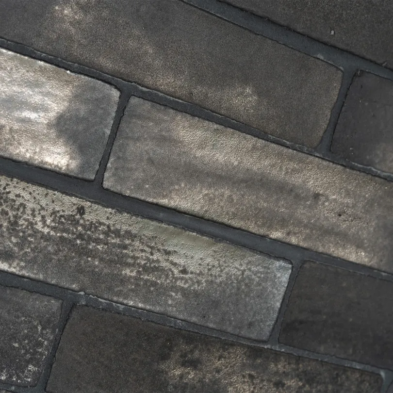 Handgemachte Dekorfliesen Metallica Brown 5x20 Cm