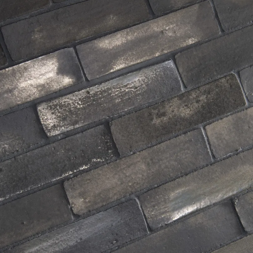 Handgemachte Dekorfliesen Metallica Brown 5x20 Cm