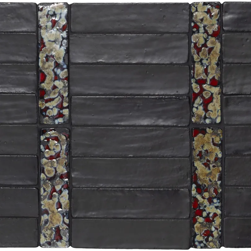 carrelage décoratif Metallica Black 5x20 Cm