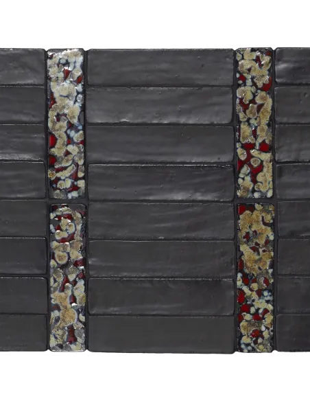 carrelage décoratif Metallica Black 5x20 Cm carrelage décoratif Metallica Black 5x20 Cm