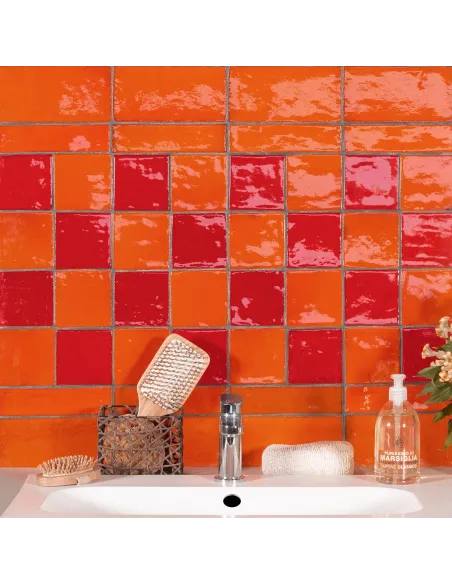 carrelage décoratif Metallica Orange 10x20 Cm carrelage décoratif Metallica Orange 10x20 Cm