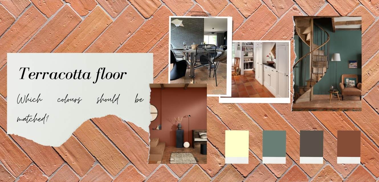 Which colours with terracotta floor tiles